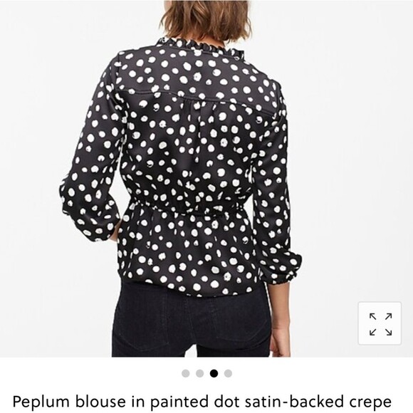 NWT J. Crew Peplum Blouse Satin Backed Crepe - Picture 2 of 6